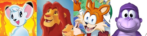 A collage of some of Ambrose's favorite characters.